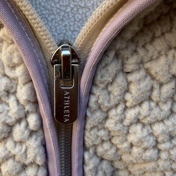 Athleta Cream Sherpa cloud fleece Jacket - Picture 3 of 6